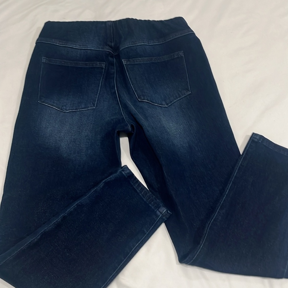 Soft Surroundings Pull-on Jeans Size Small Petite Dark Wash Skinny High Rise - Picture 3 of 9